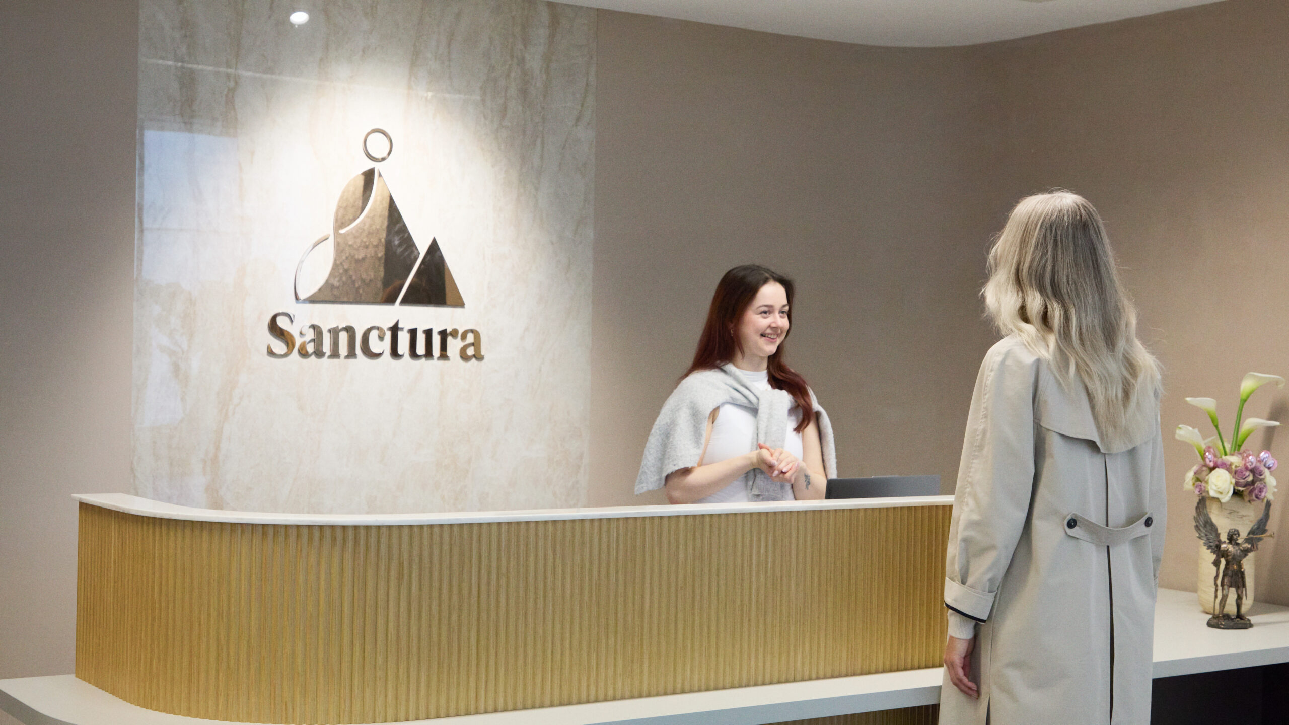 Sanctura specialist reviewing a patient case